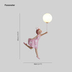 Arisha Modern Balloon/Girl Shape Pink Wall Lamp