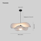 Ritta Modern Nordic Cloth/Metal Shell Pendant Light, White
