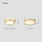 Arisha Modern Round Metal/Glass Flush Mount Ceiling Light, Gold