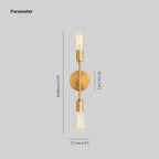 Silva Modern Minimalist Wall Lamp, Metal, Black/Silver/Gold, Bathroom