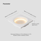 Aria Decorative Moon Metal/Gypsum Wall Lamp, White