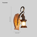 Epoch Wall Lamp Fish Shape Vintage, Wood/Metal, Bedroom