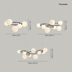 Valentina Modern Designe Wave Metal/Glass Pendant Light, White/Gold