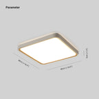Arisha Minimalist Round/Square Metal/ Flush Mount Ceiling Light, Gold