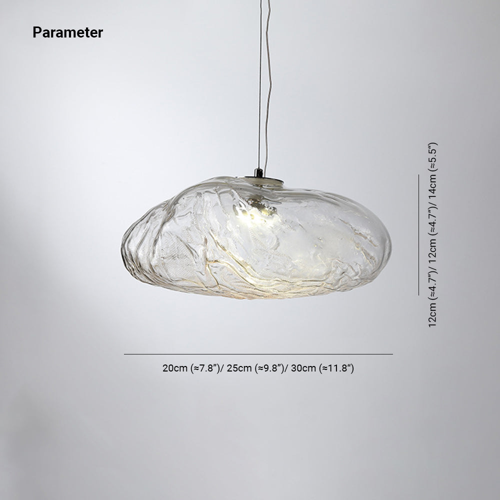 Avi Minimalist Spherical Glass Pendant Light, 3 Colour
