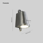 Ray Industrial Metal Bell Shaped Indoor Wall Lamp, Black/Grey/Coppery/Aluminum