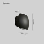Ray Minimalist Geometric Metal Outdoor Wall Lamp, Black/Grey