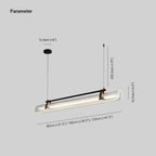 Arisha Pendant Light Linear Modern, /Metal, Black/Gold, Study