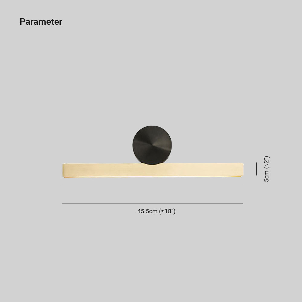 Arisha Modern Geometric Metal Wall Lamp, Black & Gold, Bedroom