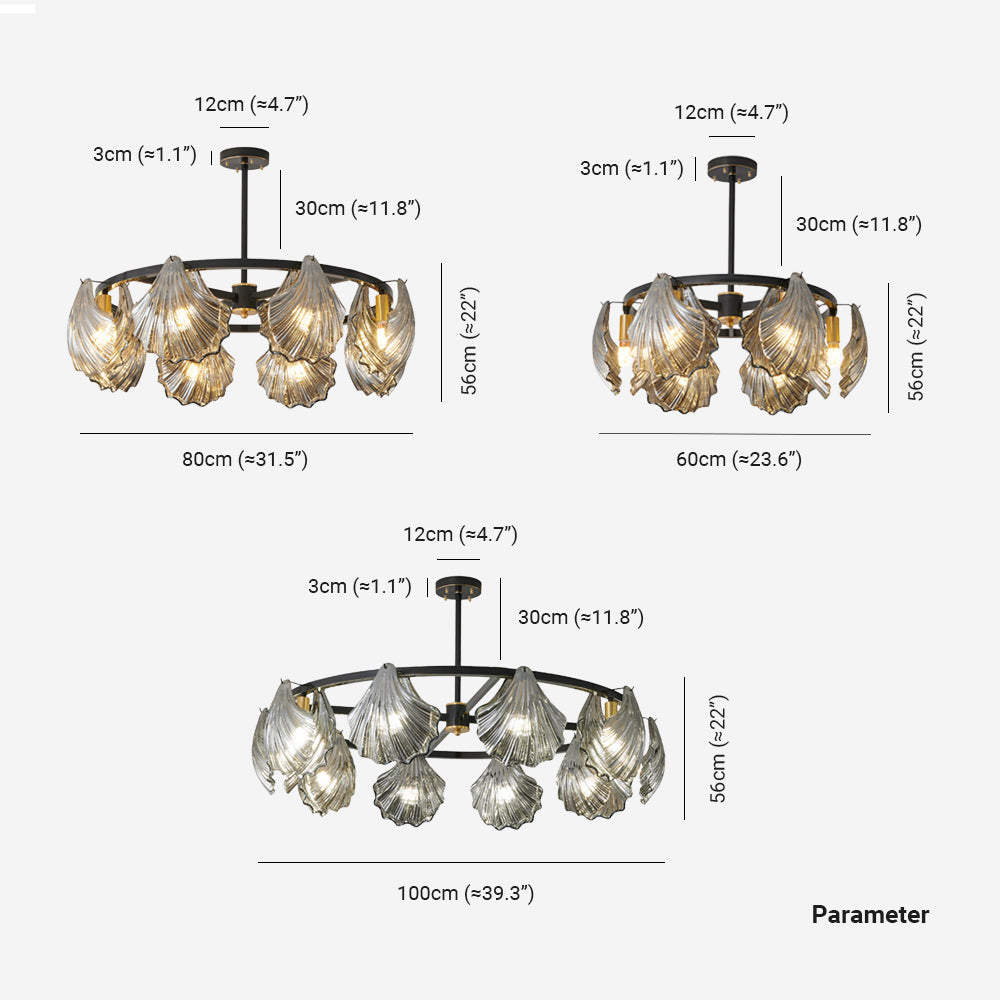 Kristy Modern Annular Metal And Glass Pendant Light, Black/Gold