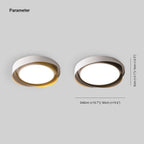Arisha Modern Geometric Metal/ Flush Mount Ceiling Light, White/Gold