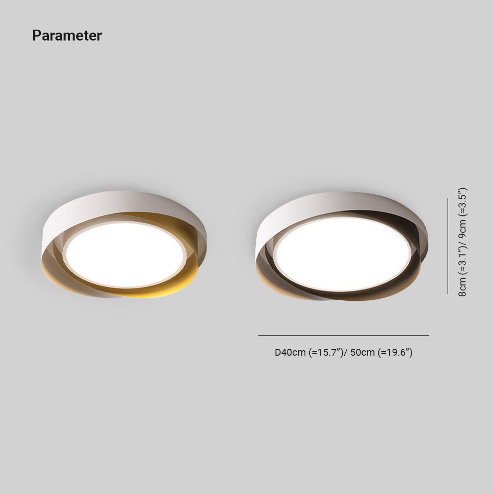 Arisha Modern Geometric Metal/ Flush Mount Ceiling Light, White/Gold