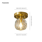 Kristy Luxury Diamond Metal/ Flush Mount Ceiling Light, Gold