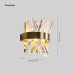 Kristy Decorative Geometric Crystal/Metal Wall Lamp, Gold