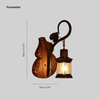Epoch Wall Lamp Cucurbits/Candle Vintage, Wood/Metal, Bedroom