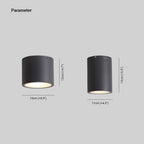 Ray Modern Black Cylindrical Flush Mount Ceiling Light Spotlight