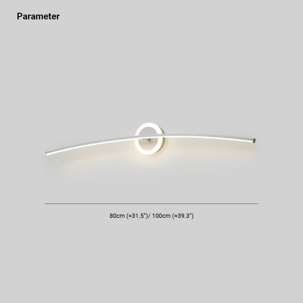 Arisha Modern Linear Metal Wall Lamp, White