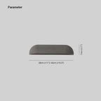 Ray Modern Minimalist Semi-elliptical Metal/Stone Outdoor Wall Lamp, Black/White