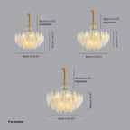 Kristy Elegant Pearl/Glass/Metal Chandelier, White
