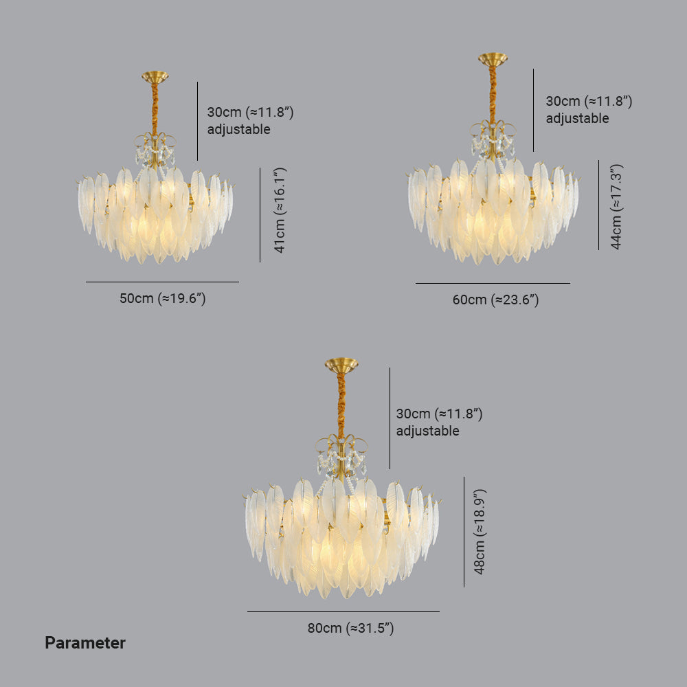 Kristy Elegant Pearl/Glass/Metal Chandelier, White
