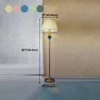 Eryn Antique Floor Lamp, Multi Colors, Metal/Fabric, Bedroom