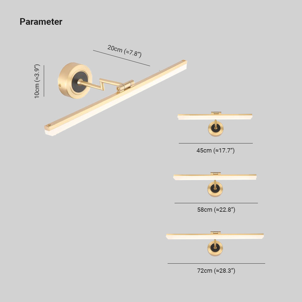 Arisha Vintage Linear Metal/ Wall Lamp, Black/Gold