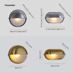 Vorn Modern Round/Ellipse Outdoor Waterproof Wall Lamp. 2 Colors