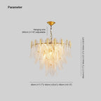 Kristy Modern Gold Feather Chandelier, 3 Style
