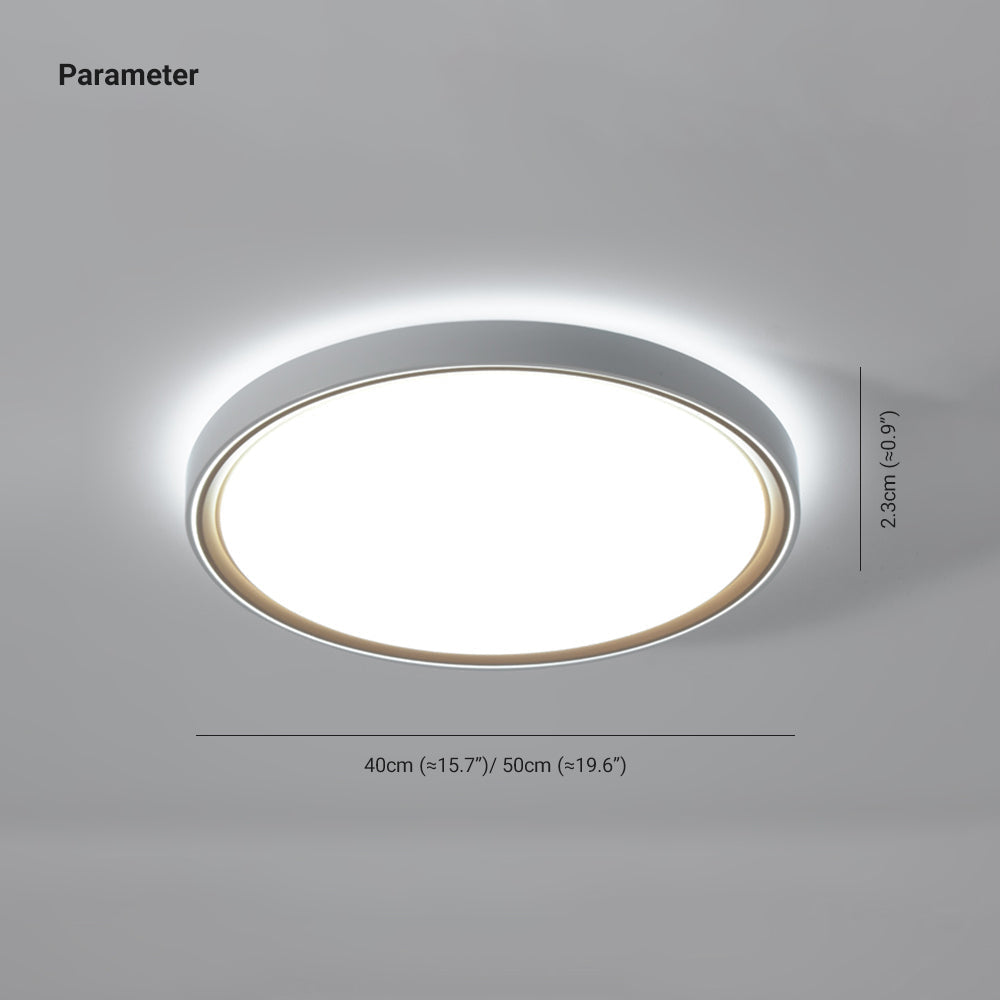 Arisha Minimalist Round/Square Metal/ Flush Mount Ceiling Light, Gold