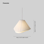Ritta Minimalist Double Overlap Fabric LED Pendant Light, White