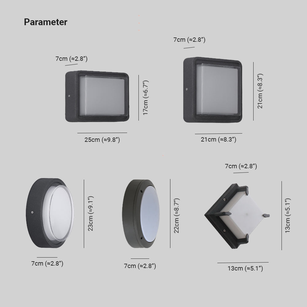 Ray Modern Flush Mount Ceiling Light, Metal/, Square/Round, Black/Brown