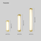 Ray Minimalist Cylindrical Metal Outdoor Wall Lamp, Black/Gold/Silver