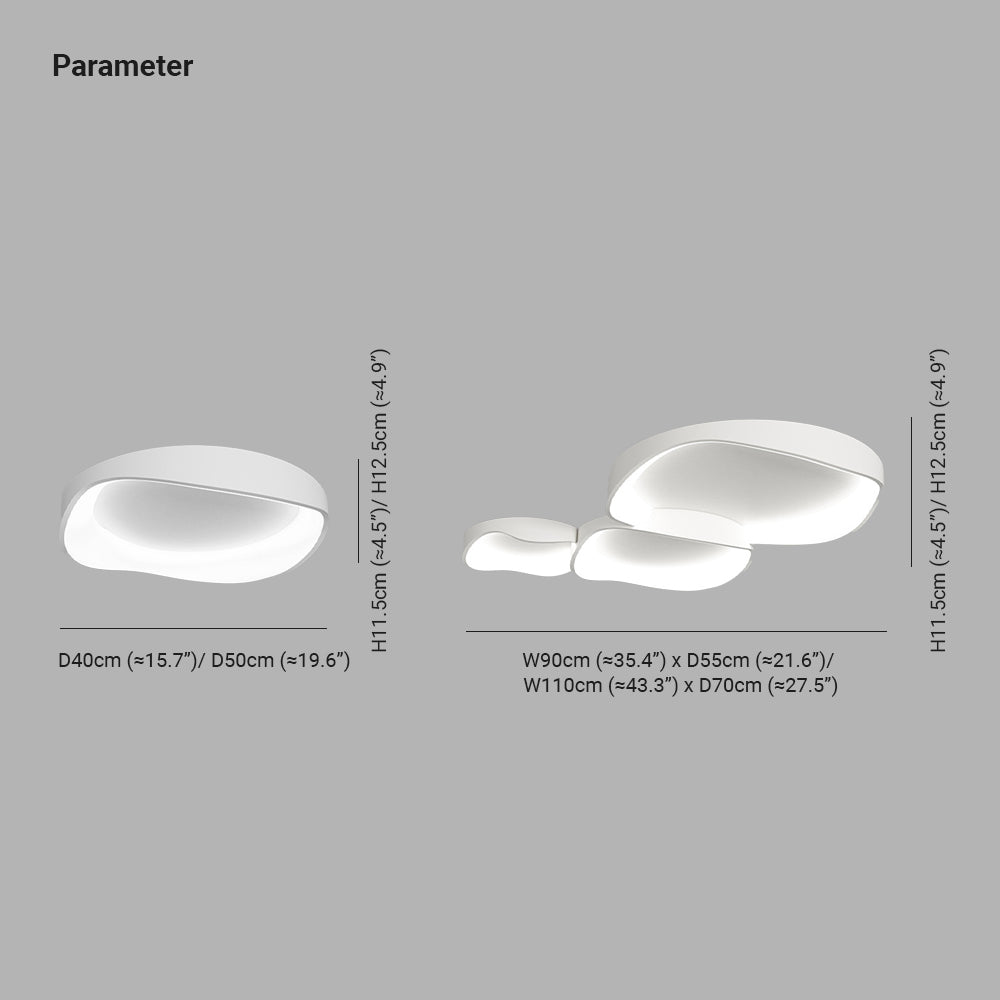 Arisha Modern Wave Flush Mount Ceiling Light
