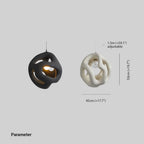 Avi Modern Metal/Resin White/Black Pendant Light