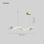 Kristy Pendant Light Designer Wave , White/Gold, Dining Room