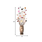 Bella Art Deco Flower Vase Silver Metal Floor Lamp