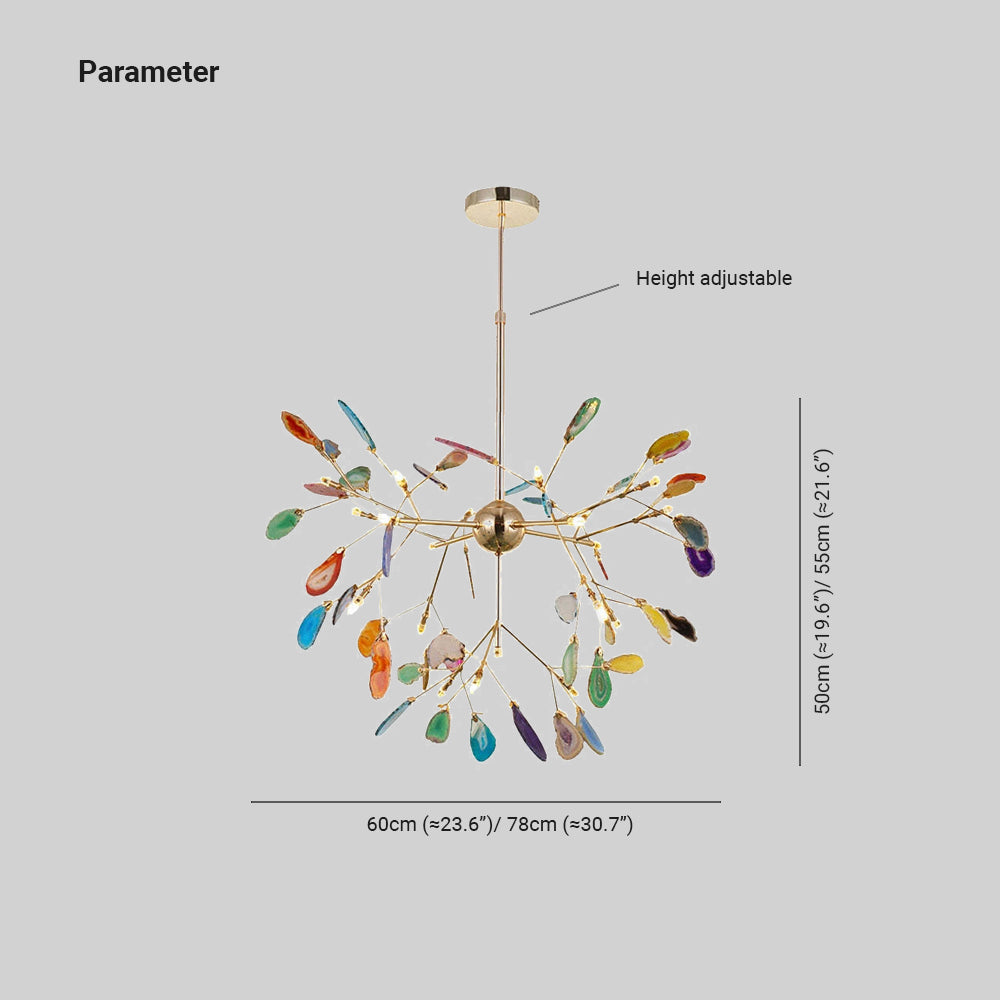 Arisha Flower Branch Semi-flush Mount Ceiling Light, 4 Colour