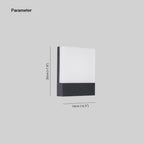 Ray Modern Sensor Rectangular Metal Outdoor Wall Lamp, Black/White