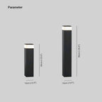Ray Modern Metal Rectangular Outdoor Path Light, Black