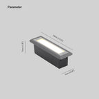 Ray Modern Rectangular Outdoor Deck/Step Light, Black