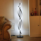 Mira Postmodern Linear Floor Lamp, Black/White