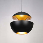 Arisha Metal Modern Pendant Light, Black / White