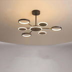 Arisha Modern Led Chandelier, Geometric, Black Dimmable