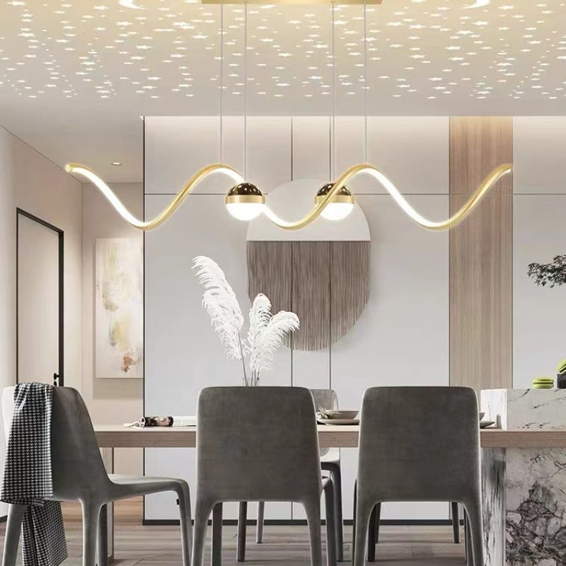 Arisha Nordic Globe Wavy Metal/ Pendant Light