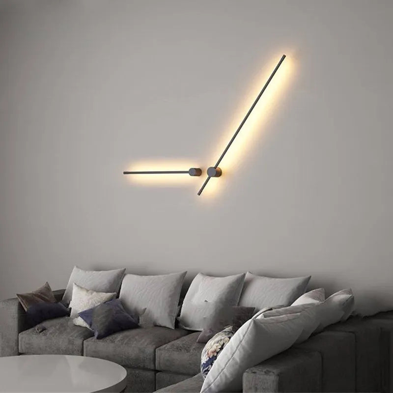 Eonix Minimalist Rotatable Linear Indoor Wall Lamp, Black