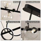 Arisha Pendant Light Bubble Circle Modern Black/Gold, Bedroom