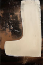 2 Piece Set Dark Brown Diptych Oil Painting