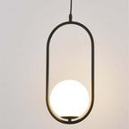 Arisha Modern Globe Metal/Glass Pendant Light, 3 Style