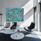 Vibrant Abstract Expressionist Oil Painting