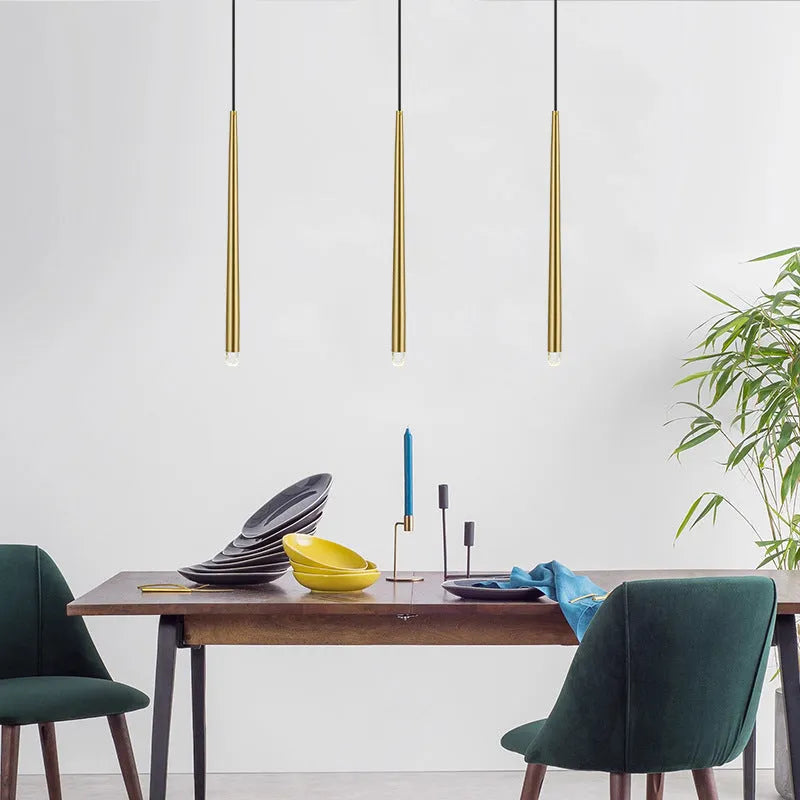 Arisha  Pendant Light Linear Modern, Gold, Living Rooms